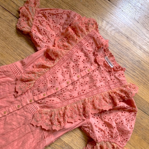 Ulla Johnson ‘Antique Pink’ Lace Maxi Dess - Picture 8 of 12